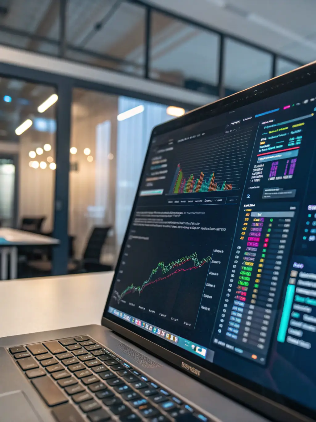 An AI interface analyzing data and providing insights, symbolizing NEURITHTECH's AI-powered technology diagnosis service.